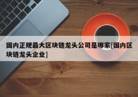 国内正规最大区块链龙头公司是哪家[国内区块链龙头企业]