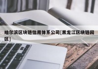 哈尔滨区块链信用体系公司[黑龙江区块链园区]